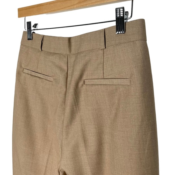 Frankie Shop | NWT Straight Leg Pleat Front Trousers Natural Medium - Picture 8 of 9